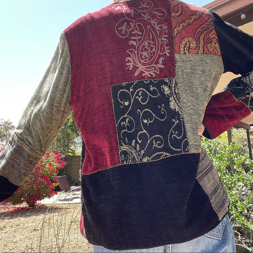 Vintage Indigo Moon Patchwork Jacket - image 2